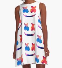 Marshmello Galaxy A-Line Dress