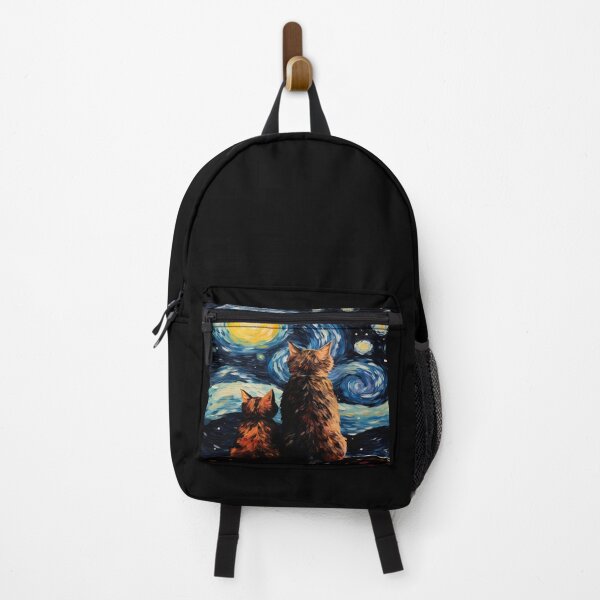Item preview, Cat Van gogh Inspired Starry Night Painting for Van gogh Lovers designed and sold by Vangoholic.