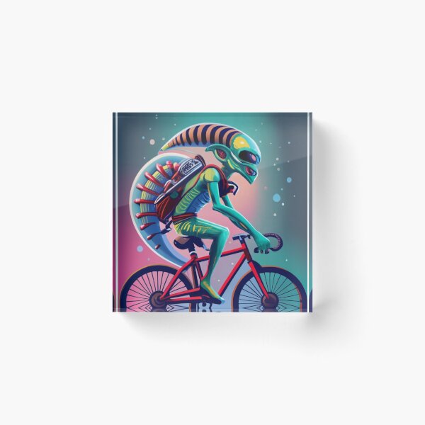 Item preview, alien on bike 1 designed and sold by rayo-art.