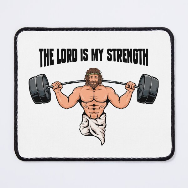 Item preview, The Lord Is My Strength - Christian Bodybuilding designed and sold by ChristlikeMerch.