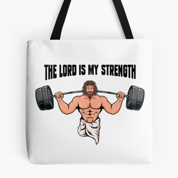 Item preview, The Lord Is My Strength - Christian Bodybuilding designed and sold by ChristlikeMerch.