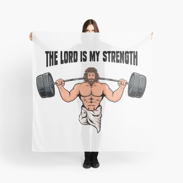 Item preview, The Lord Is My Strength - Christian Bodybuilding designed and sold by ChristlikeMerch.