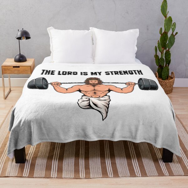 Item preview, The Lord Is My Strength - Christian Bodybuilding designed and sold by ChristlikeMerch.