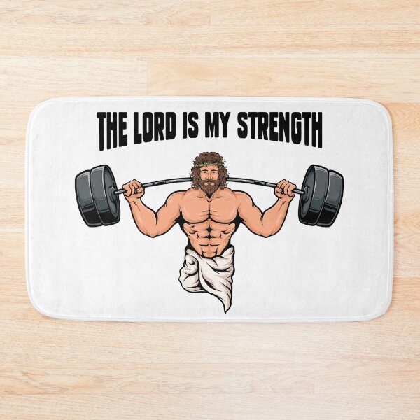 Item preview, The Lord Is My Strength - Christian Bodybuilding designed and sold by ChristlikeMerch.