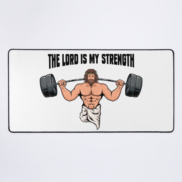 Item preview, The Lord Is My Strength - Christian Bodybuilding designed and sold by ChristlikeMerch.