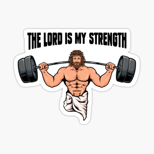Item preview, The Lord Is My Strength - Christian Bodybuilding designed and sold by ChristlikeMerch.