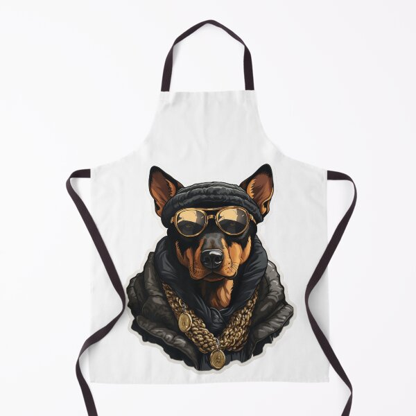 Item preview, A cool Doberman with sunglasses and a gold chain designed and sold by Raskal-Print.