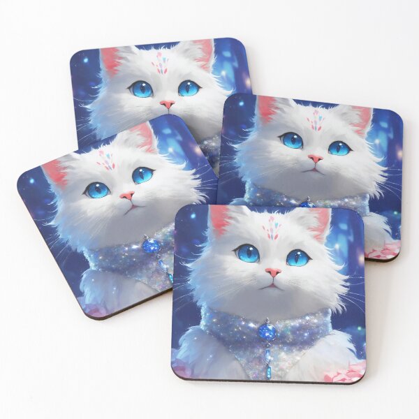 Item preview, Fluffy White Cat designed and sold by Bunmigraphics .