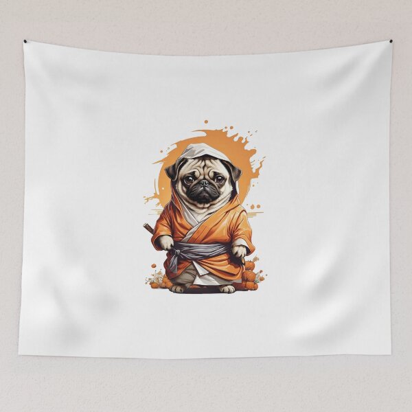 Item preview, Ninja Pug designed and sold by WildPugShop.