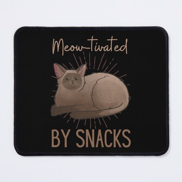 Item preview, Meow-tivated by snacks - Chocolate Point Burmese Cat - Gifts for cat lovers designed and sold by FelineEmporium.