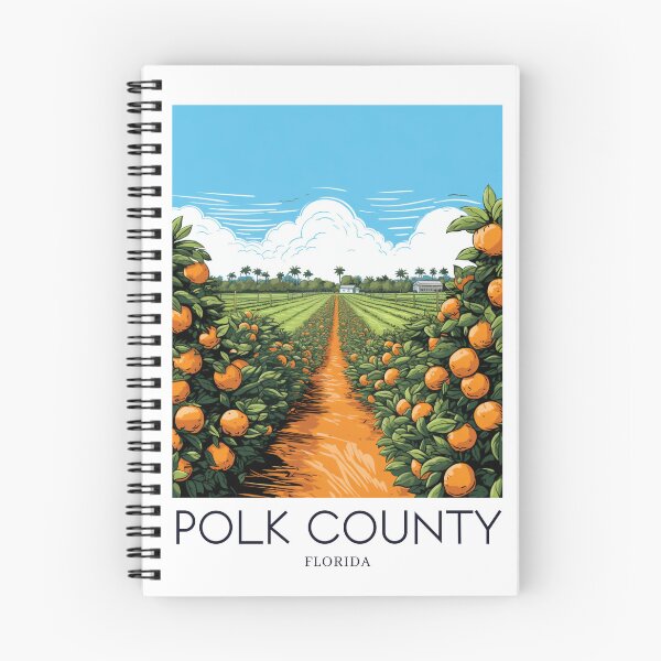 Item preview, A Pop Art Travel Print of Polk County - Florida - US designed and sold by StudioRedKoala.