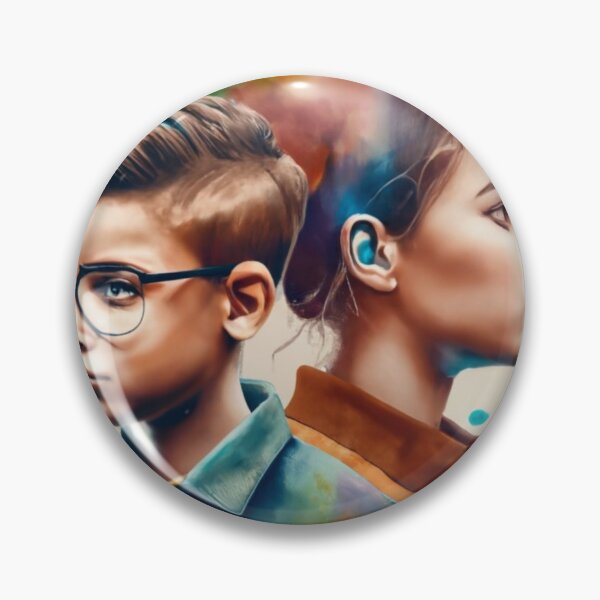 Item preview, boy and girl heads watercolor 4 designed and sold by rayo-art.