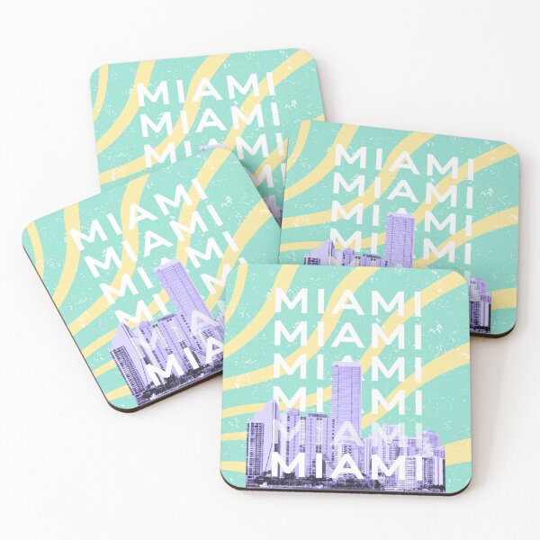 Aperçu de l'œuvre Miami Beach, Miami Travel Art, Preppy, Art rétro, vert créée et vendue par Magic Love Art Print.