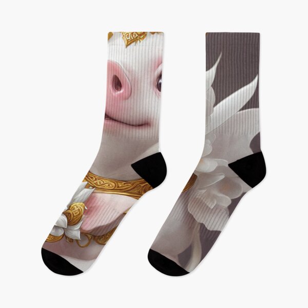 Item preview, Pig white, magestic, golden, king, queen, Kingdom, cute designed and sold by Cyber Kids.