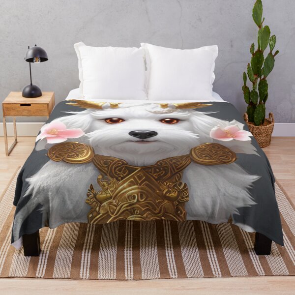 Item preview, Dog white, magestic, golden, king, queen, Kingdom, cute designed and sold by Cyber Kids.