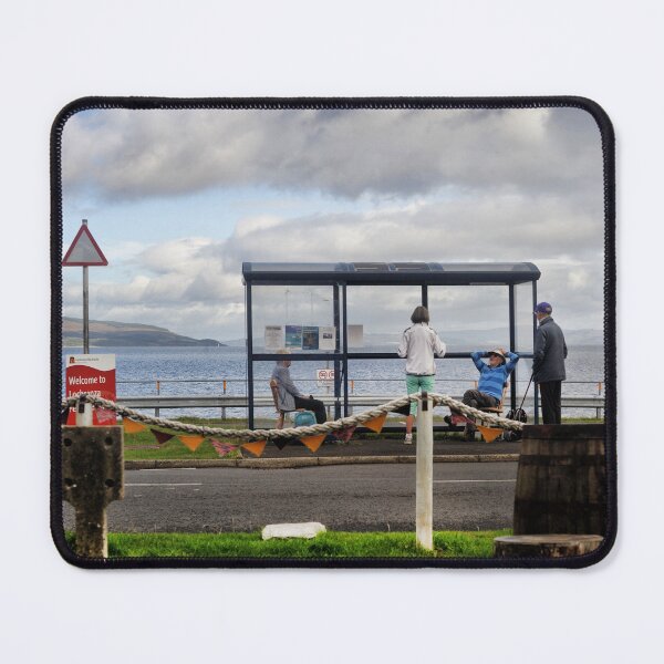 Item preview, People chatting around a bus shelter - Lochranza, Scotland designed and sold by Richard Flint.
