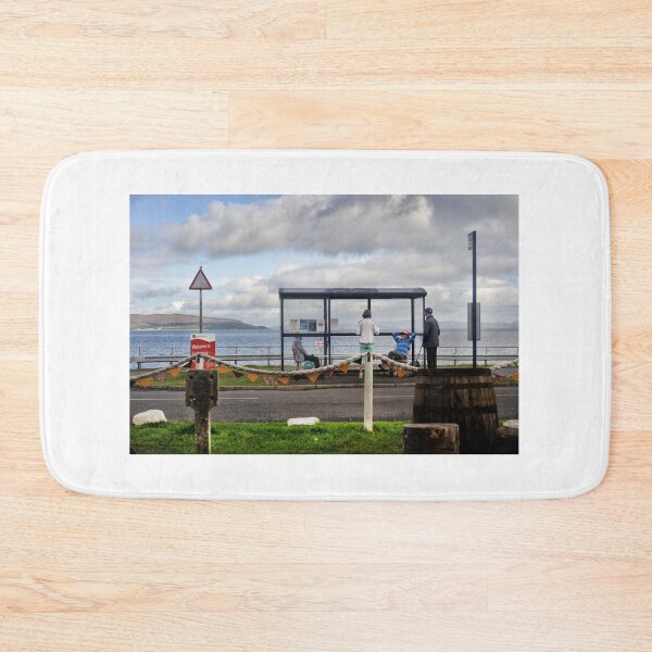 Item preview, People chatting around a bus shelter - Lochranza, Scotland designed and sold by Richard Flint.