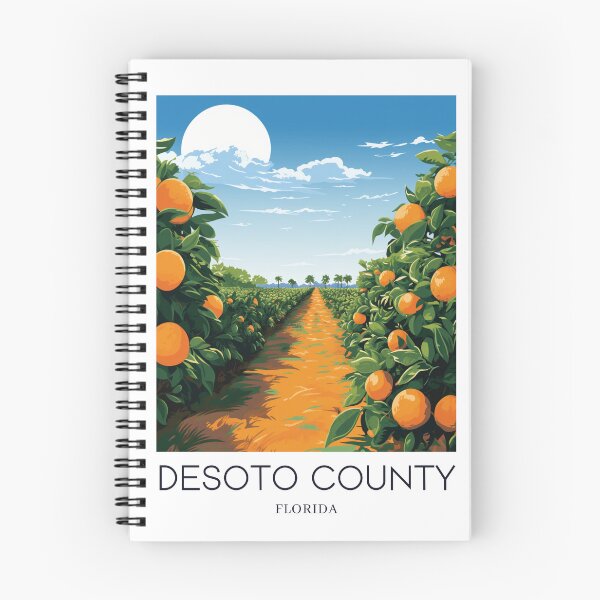Item preview, A Pop Art Travel Print of DeSoto County - Florida - US designed and sold by StudioRedKoala.