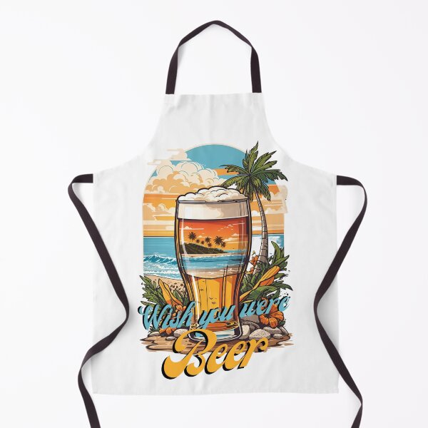 Item preview, Wish you were beer funny pun dad joke beach design designed and sold by Sukis-shop.