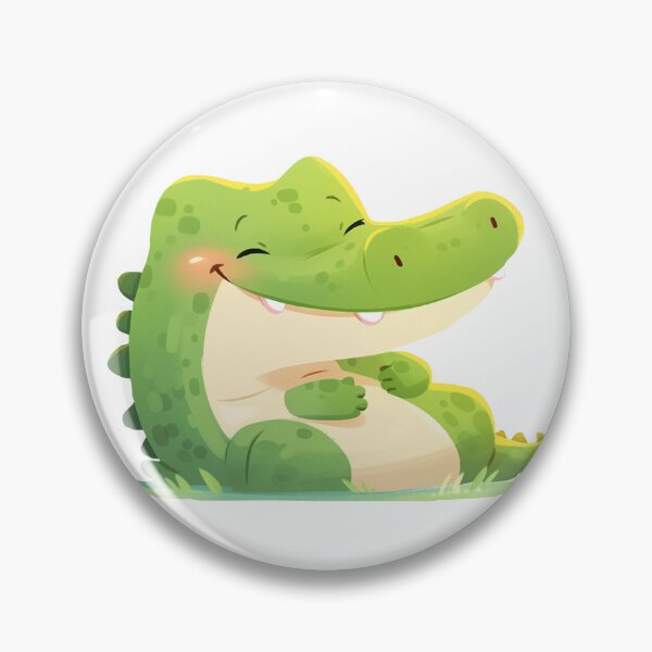 Item preview, Cute Smiling Alligator designed and sold by whimsizoo.