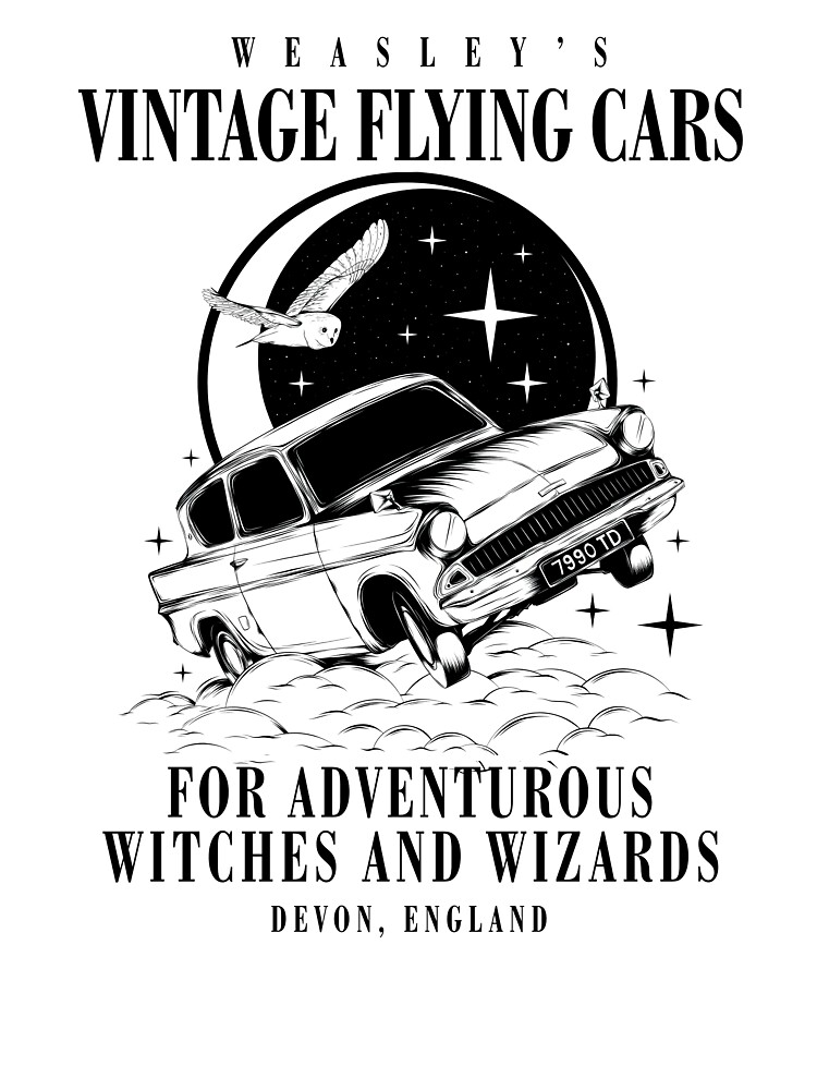 Vintage Flying Cars For Adventurous Witches And Wizards Harry Potter Harrypotter Kids T Shirt