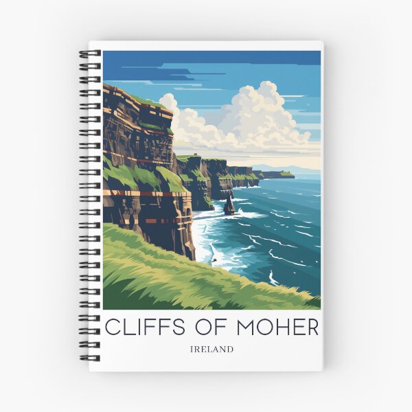 Item preview, A Pop Art Travel Print of the Cliffs of Moher - The Burren - Ireland  designed and sold by StudioRedKoala.