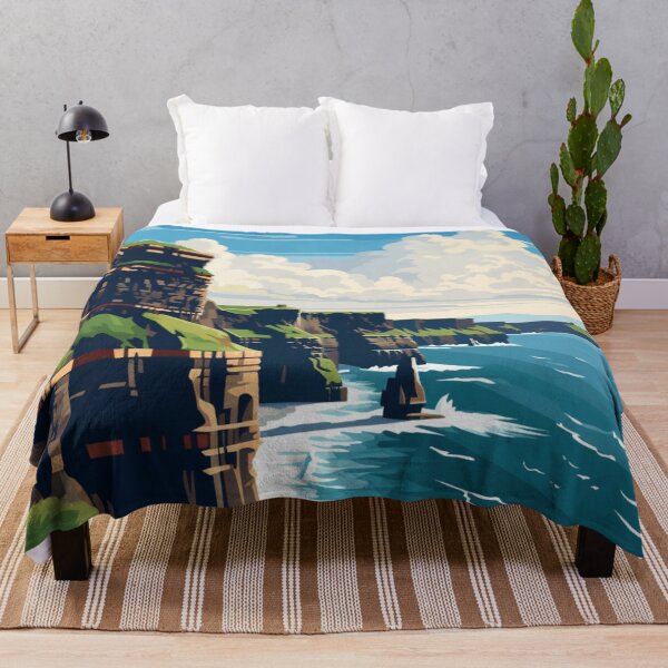 Item preview, A Pop Art Travel Print of the Cliffs of Moher - The Burren - Ireland  designed and sold by StudioRedKoala.