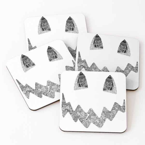 Item preview, scary face (zentangle) designed and sold by Magdalena Borkowska.