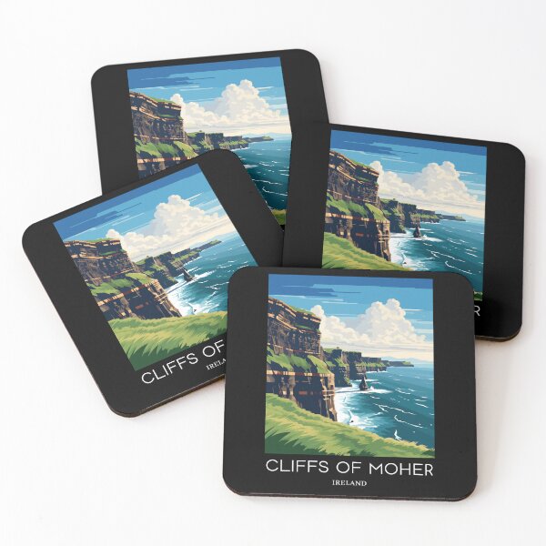Item preview, A Pop Art Travel Print of the Cliffs of Moher - The Burren - Ireland  designed and sold by StudioRedKoala.