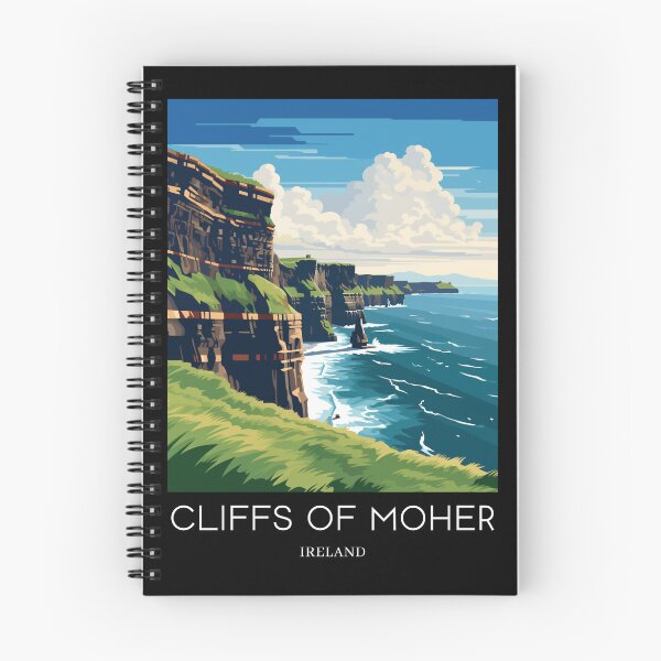 Item preview, A Pop Art Travel Print of the Cliffs of Moher - The Burren - Ireland  designed and sold by StudioRedKoala.