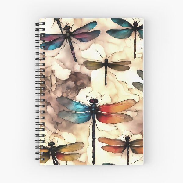 Item preview, Pretty Dragonflies On An Alcohol Ink Abstract Background designed and sold by taiche.