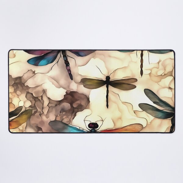 Item preview, Pretty Dragonflies On An Alcohol Ink Abstract Background designed and sold by taiche.