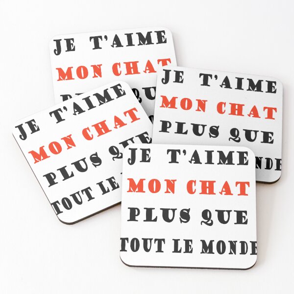 Item preview, i love my cat in french  t-shirt tee designed and sold by designkom.