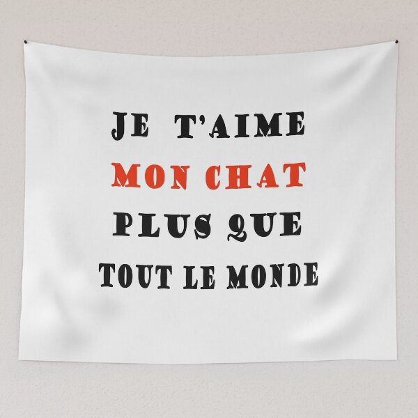 Item preview, i love my cat in french  t-shirt tee designed and sold by designkom.