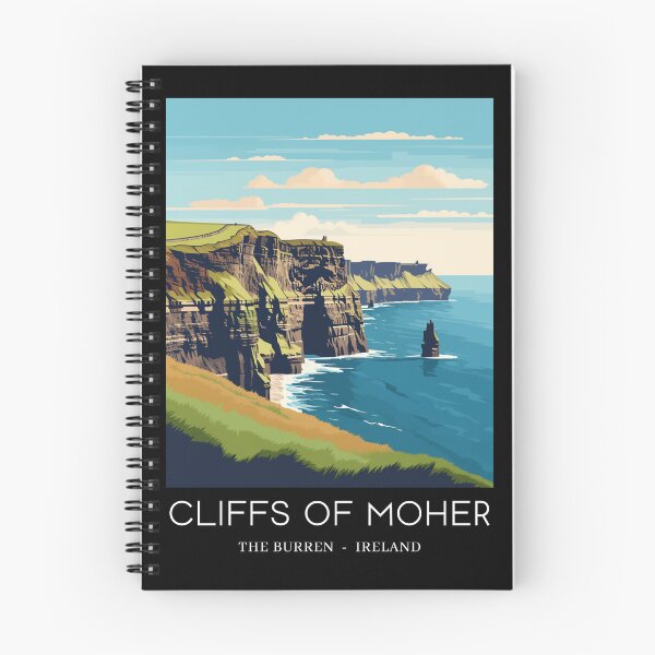 Item preview, A Pop Art Travel Print of the Cliffs of Moher - The Burren - Ireland  designed and sold by StudioRedKoala.