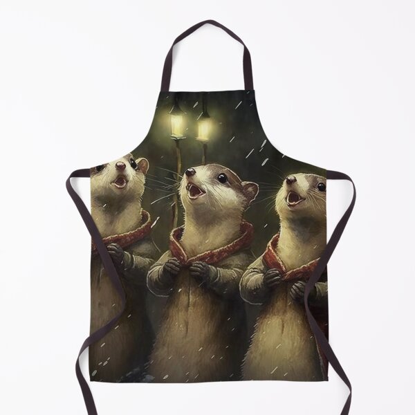 Item preview, A group of weasels singing carols designed and sold by naturemenagerie.