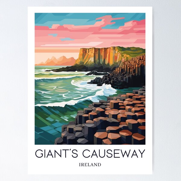 Item preview, A Pop Art Travel Print of the Giant´s Causeway - Ireland  designed and sold by StudioRedKoala.