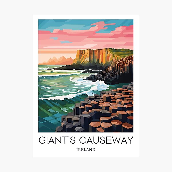 Item preview, A Pop Art Travel Print of the Giant´s Causeway - Ireland  designed and sold by StudioRedKoala.