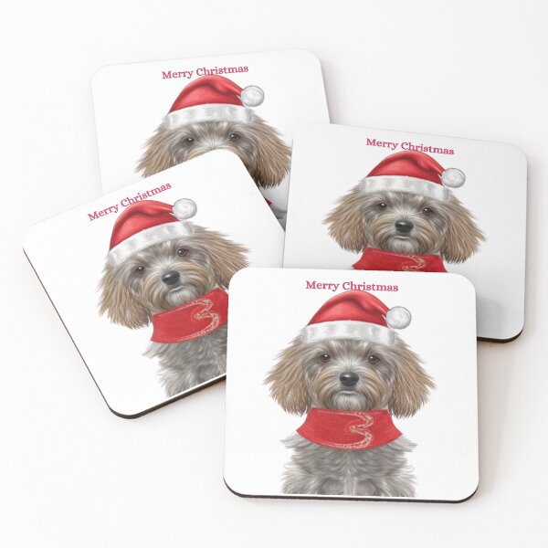 Item preview, brown Long-haired Chihuahua Santa. designed and sold by Debsgiftware Ward.