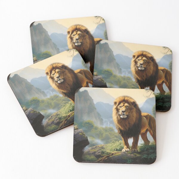 Item preview, Lion in the Jungle Painting designed and sold by VisionDuke.