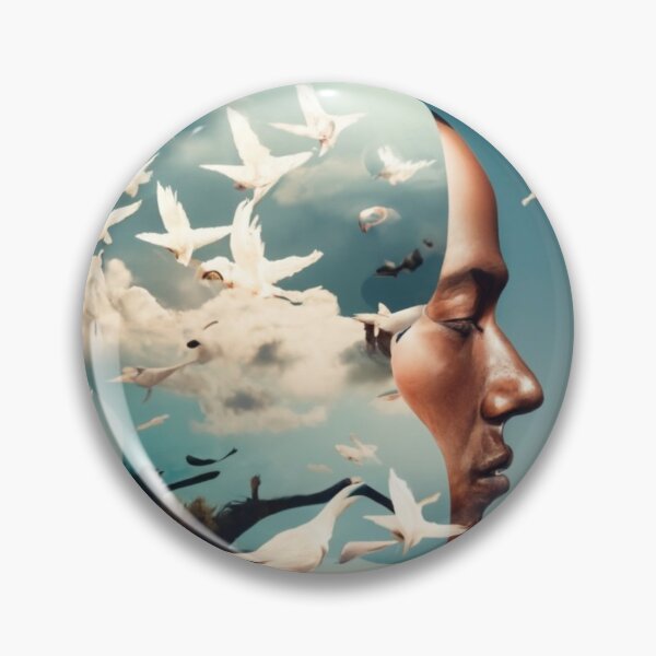 Item preview, birds in man head 1 designed and sold by rayo-art.