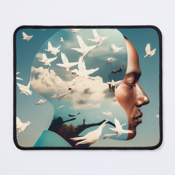 Item preview, birds in man head 1 designed and sold by rayo-art.