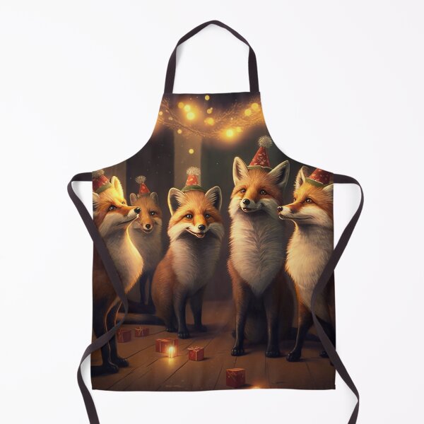 Item preview, A group of foxes celebrating Christmas designed and sold by naturemenagerie.
