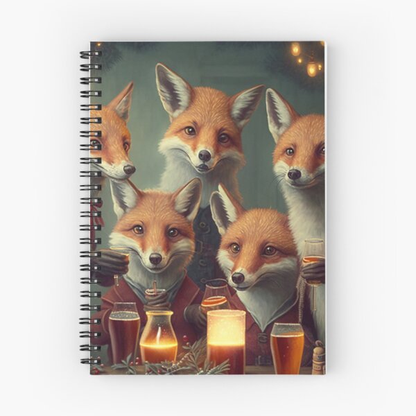 Item preview, Foxes enjoying a drink together designed and sold by naturemenagerie.