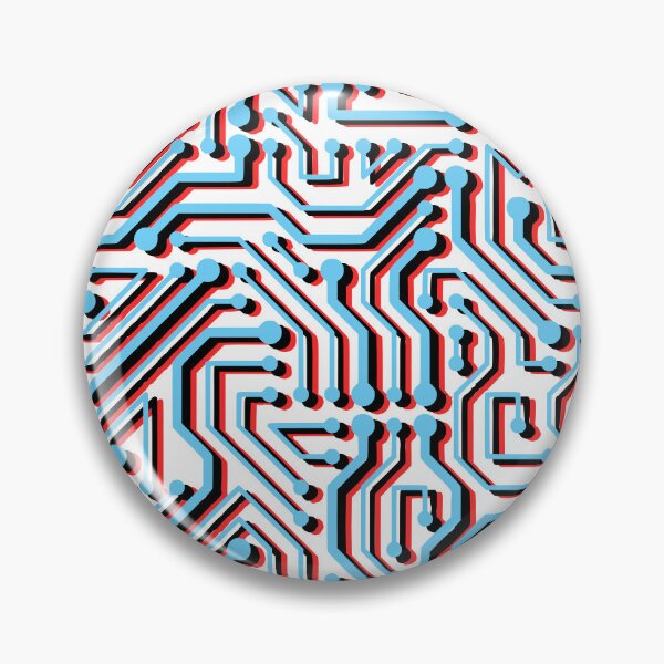 Item preview, Motherboard pattern in blue and red designed and sold by kapotka.