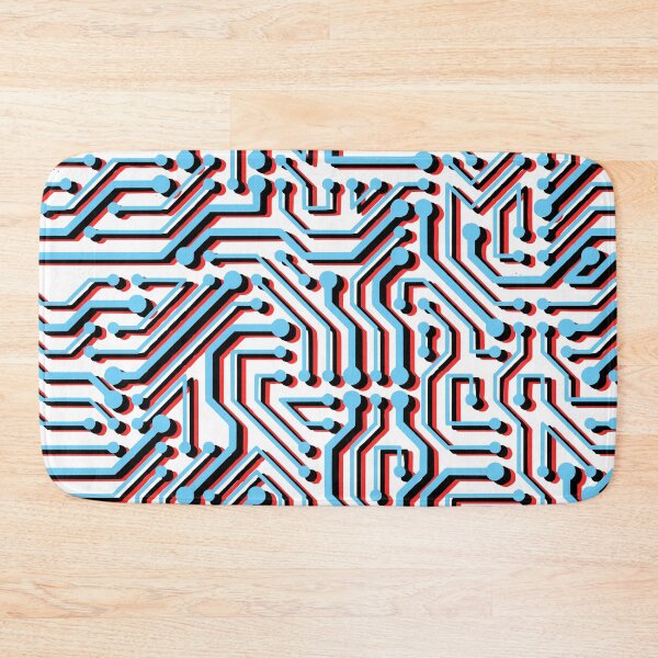 Item preview, Motherboard pattern in blue and red designed and sold by kapotka.