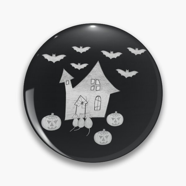 Item preview, Noche de Halloween con casa encantada, murciélagos, calabazas, arañas y gatos. designed and sold by homemadecreate.