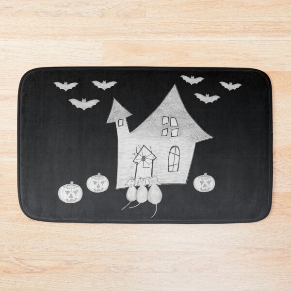 Item preview, Halloween night with Haunted House, Bats, Pumpkins, Spider, Cats designed and sold by homemadecreate.