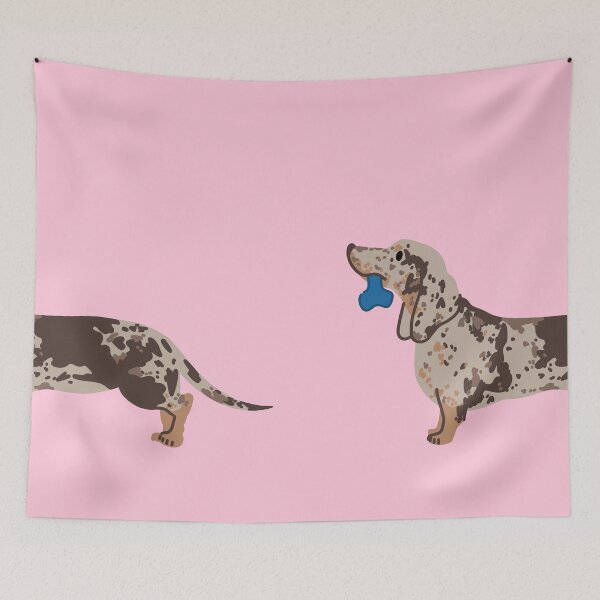 Item preview, dachshund on whith toy designed and sold by Itsdomd.