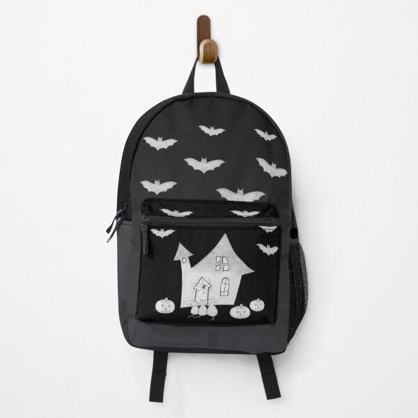 Item preview, Halloween night with Haunted House, Bats, Pumpkins, Spider, Cats designed and sold by homemadecreate.
